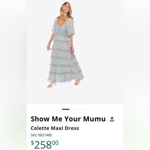 Show Me Your Mumu Colette Maxi Dress Primrose print NWT size Large